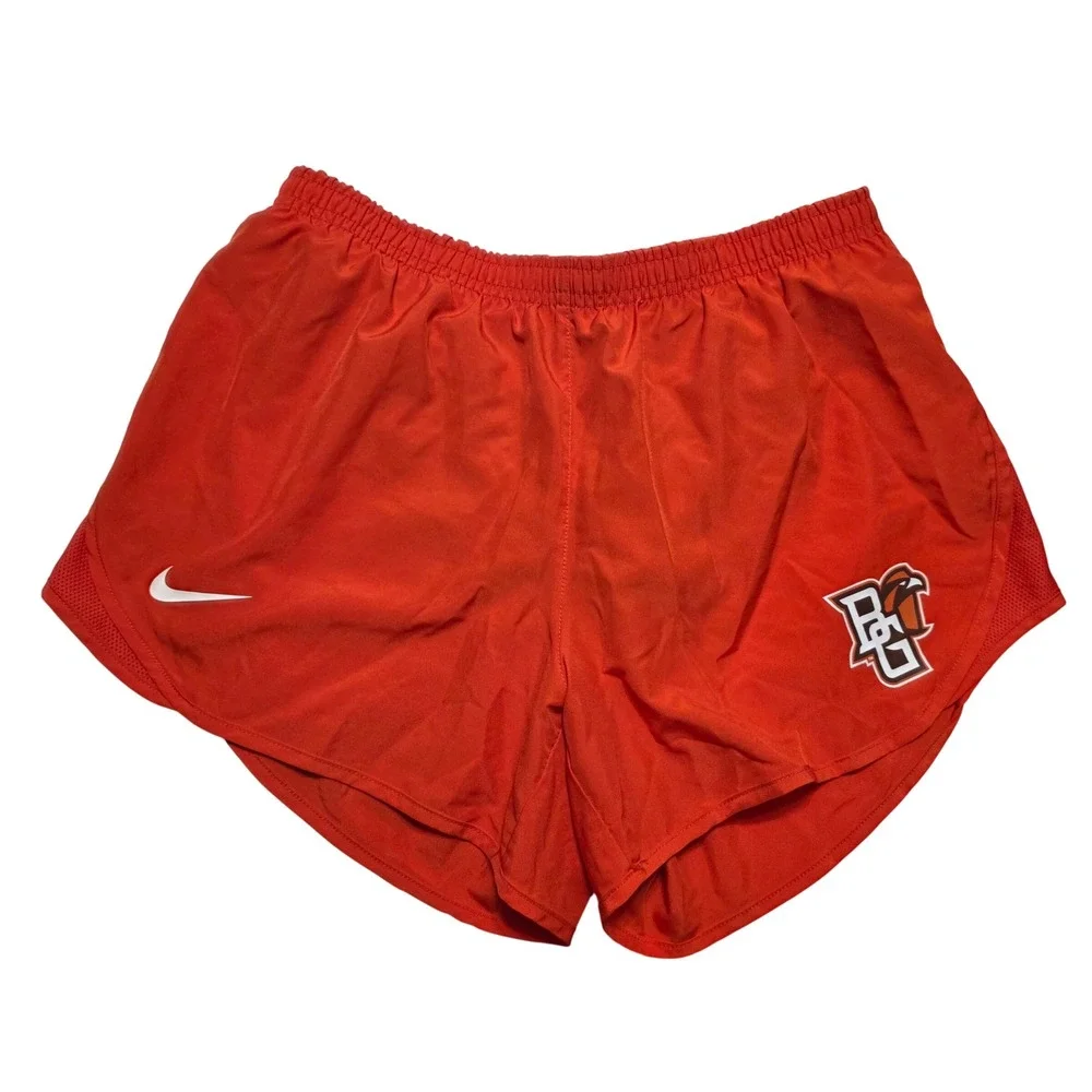 Nike Women Medium Running Shorts Orange BGSU Falcons Dri-FIT Athletic Track